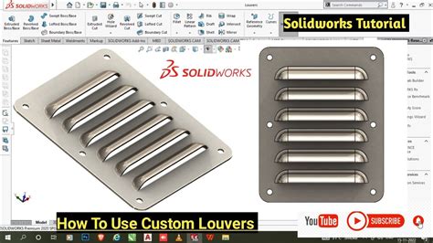 how to make louvers in sheet metal by hand|louvers in solidworks.